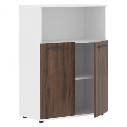 Шкаф с глухими малыми дверьми ЕДИС ЕМCС 85.3 Дуб Денвер темный Мокко Белый / EDIS EMCS_1