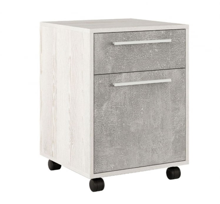 Тумба подкатная 2 ящика Б-ТОНЕ БТН36130231 Сосна Бетон светлый / B-TONE BTN36130231_0