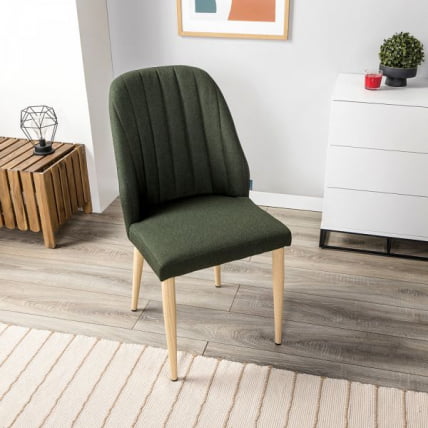 Стул Ален темно-зеленый/нат.дуб / Alen_9