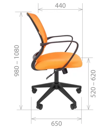 Кресло для оператора Чаирман 698 блаcк ТВ Красное / Chairman black TW_3