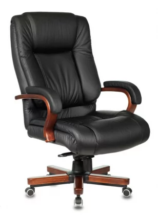 Кресло руководителя Бюрократ Т-9925ВАЛНУТ Черный / T-9925WALNUT_0