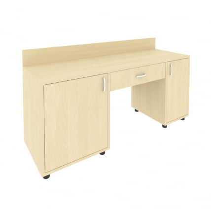 Стол с 2-мя тумбами и бортиком (левый) ЛИГХТ С-СТ-170 Л Клен / LIGHT_0