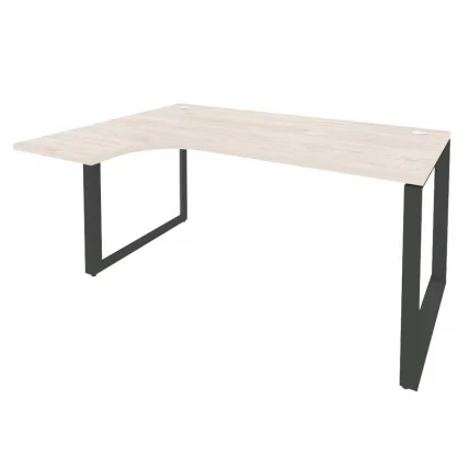 Стол эргономичный левый на О-образном м/к ОНИКС О.МО-СА-4Л Денвер Светлый/Антрацит / ONIX O.MO-SA-4L_0