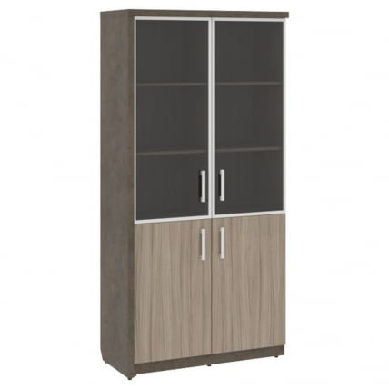 Шкаф комбинированный левый ВООД&СТОНЕ СФ-534893 Бетон Чикаго темный Дрифтвуд / WOOD&STONE_0