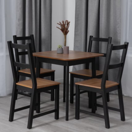 Стол Соната Люкс/ Соната Лукс табле, 75х75х73 см массив сосны, антик/черный, 75х75х73 см / Sonata Lux table,_6