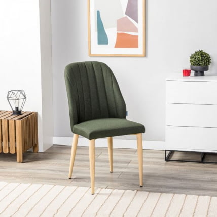 Стул Ален темно-зеленый/нат.дуб / Alen_4