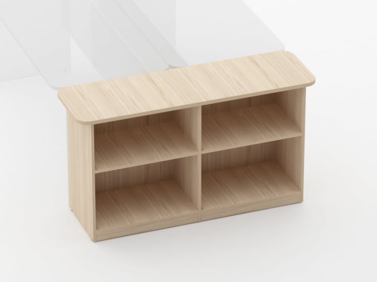 Тумба приставная к двум столам Глассй 3.18.14 Орех / Glassy_1