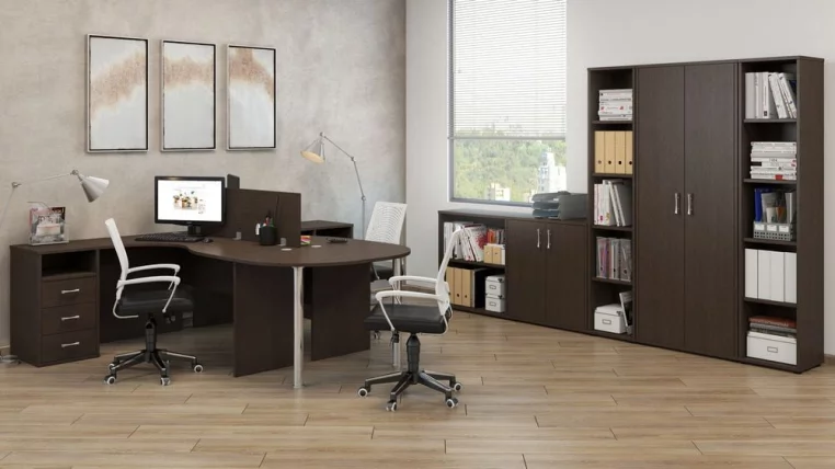 Комплект мебели для персонала Тренд ТРД12 Темный дуб / Trend TRD12_0
