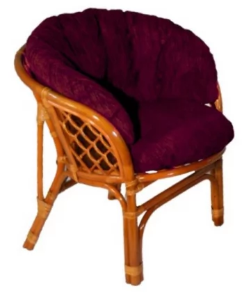 Кресло Багама, подушки коричневые или светлые полные Бахама5 коньяк / Bahama5_1