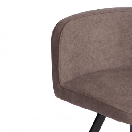 Комплект (стол, 4 стула) КУАДРОН (мод. ПТ14) Стол: МДФ/металл, стул: металл/шенилл, 100х100х73 см, 69х56х71 см, Моча (мокко) ЛЙ1701-27/черный / QUADRON (mod. PT14) Mocha LY1701-27/черный_6