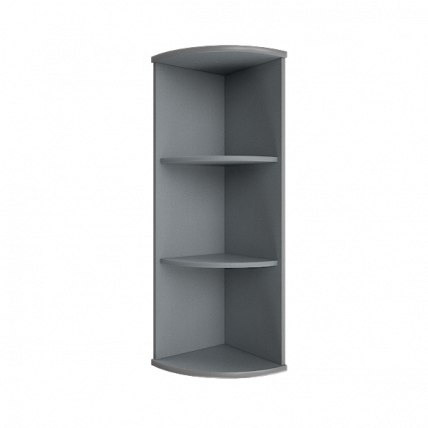 Стеллаж средний угловой Рива А.УС-2 Клен/Металлик / Riva_0