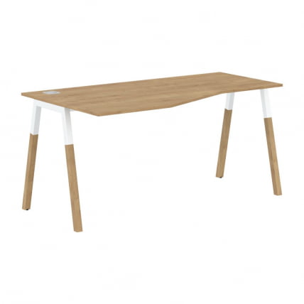 Стол эргономичный левый Форта ФCТ 1567 Л Дуб Гамильтон Белый премиум / Forta FCT L_0