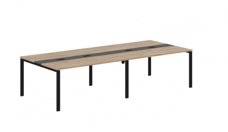 Переговорный стол ЕДИС ЕУCТ 3114 Дуб Денвер светлый Мокко Черный / EDIS EUCT_0