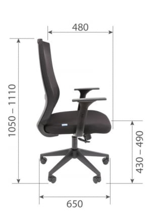 Офисное кресло CХАИРМАН 500 ЛТ (ЛТ) Б/П ткань Черный / CHAIRMAN (LT)_10