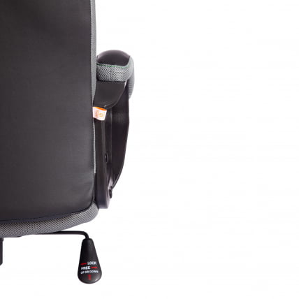 Кресло ТРЕНДЙ (22) кож/зам/ткань, черный/серый, 36-6/12 / TRENDY_12