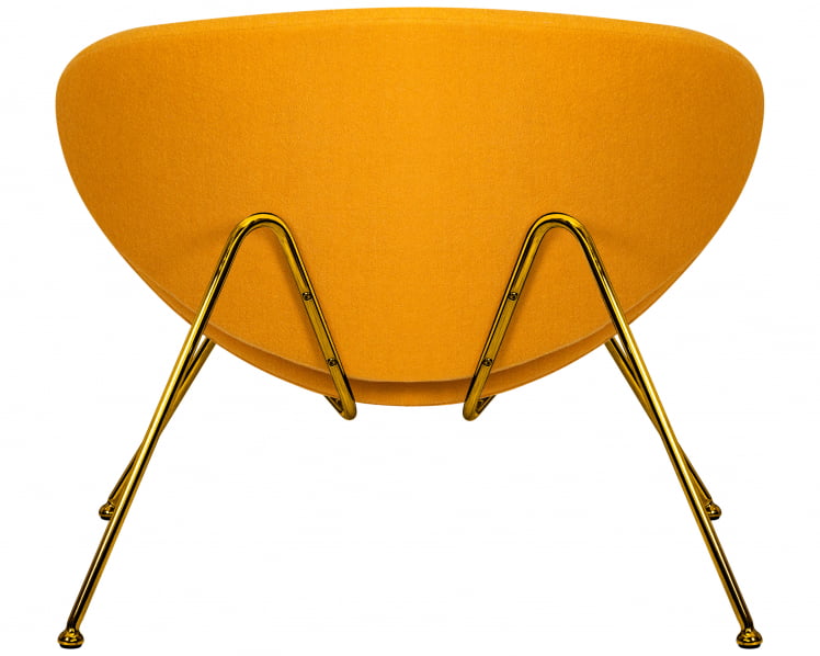 Кресло дизайнерское ДОБРИН ЕМИЛЙ (желтая ткань АФ13, золотое основание) / DOBRIN EMILY AF13,_4