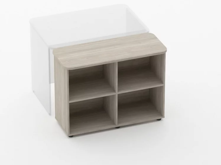 Тумба приставная к столу Глассй 3.18.101 Дуб сантана светлый / Glassy_1