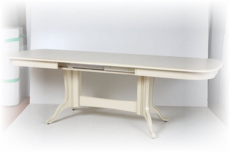 Стол обеденный раскладной Лира-3 (1,5м) тон 2М с золотой патиной_3