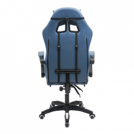 Кресло 907 КИНГКУЕЕН, замша, цвет синий с массажем, арт 907-ЛБ / KINGQUEEN, 907-LB_3