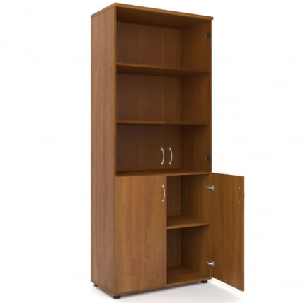 Шкаф для документов с тонированным стеклом Р.Ш-2СТ Крафт белый_1