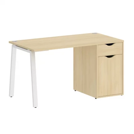 Стол письменный ХОМЕ ОФФИCЕ ВР.СП-3-138.1.А Акация Лорка/Белый металл / HOME OFFICE VR.SP-3-138.1.A_0