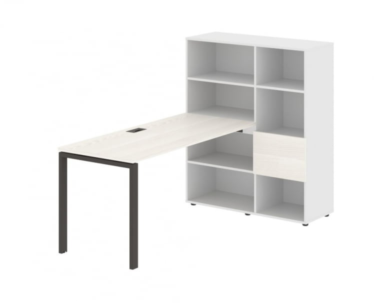 Рабочая станция ЕДИС ЕУРСТ 1115 Ясень Траун Мокко Белый / EDIS EURST_0