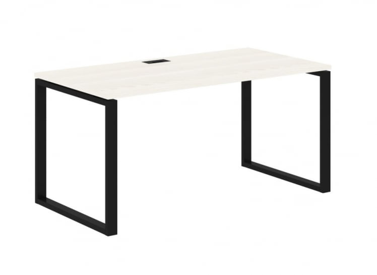 Стол письменный ЕДИС ЕКСТ 1580 Ясень Траун Черный / EDIS EQST_0