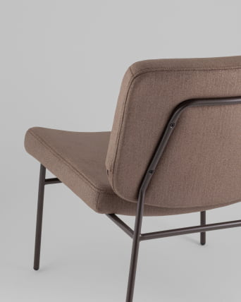 Кресло Эбигейл велюр коричневый, каркас серо-коричневый_6