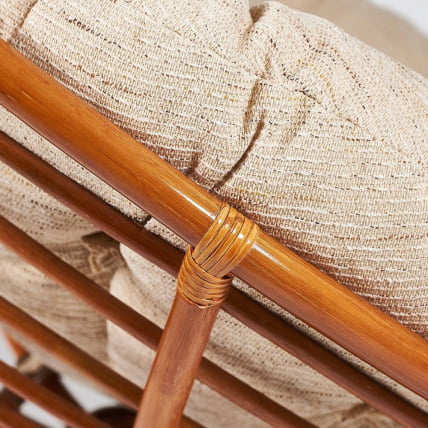 Кресло ПАПАСАН 23/01 В /с подушкой/ диаметр подушки 129 см, 115х101х104 см, Когнаc (коньяк), ткань Старт / PAPASAN W Cognac_3