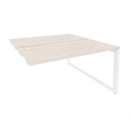 Стол-приставка двойной на О-образном м/к к опорым элем. ОНИКС О.МО-Д.СПР-3.7 Денвер Светлый/Белый / ONIX O.MO-D.SPR-3.7_0