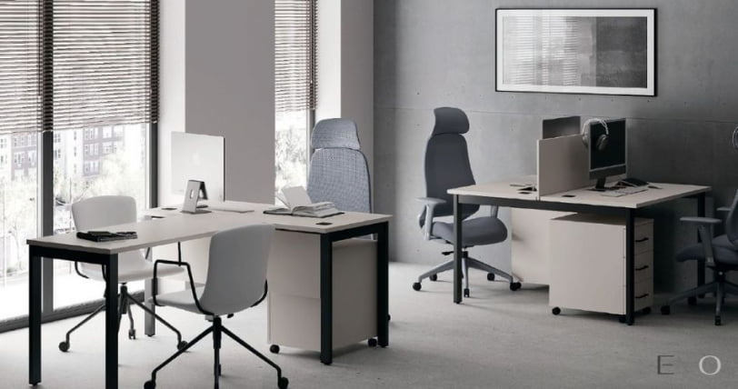 Комплект офисной мебели Еверпроф ЕВО №003 Белый Черный / Everprof EVO_0