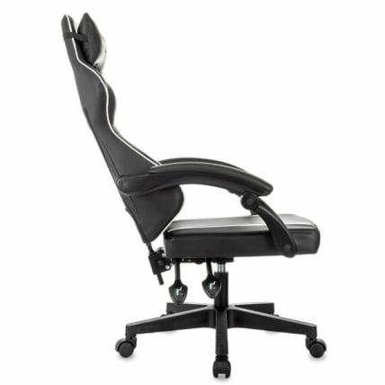 Кресло компьютерное БРАБИКС Шоотер ГМ-123, 2 подушки, экокожа, черное/белое / BRABIX Shooter GM-123,_5