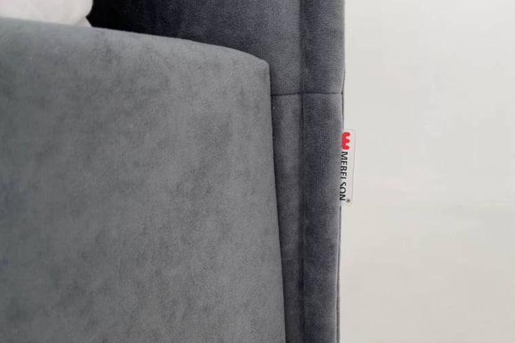 Кровать 0.9 Бест (Тахта) КМ.Т-15 графит (велюр) / КМ.T-15_2