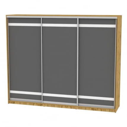 Шкаф-купе Б-220х270х60-3(ДВ-Графит-Д9Д9Д9) / B-220х270х60-3(ДВ-Графит-D9D9D9)_0