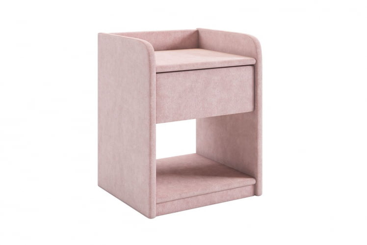 Тумба прикроватная Аманда 2 ТМ-003.2 нежно-розовый (велюр) / TM-003.2_0