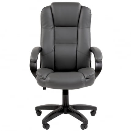 Кресло офисное CХАИРМАН 600 ЛТ (ЛТ) экокожа Серый / CHAIRMAN (LT)_2
