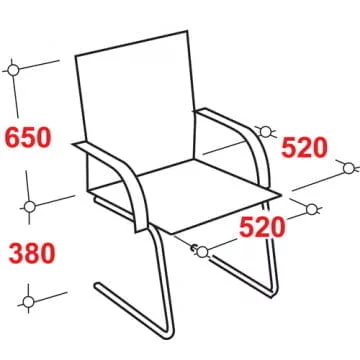 Конференц-кресло ВТ_CХ416-В Кожзам 124480 Черный / VT_CH416-V_2
