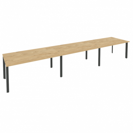 Стол переговорный (3 столешницы) ОНИКС О.МП-ПРГ-3.4 Тиквуд Светлый/Антрацит / ONIX O.MP-PRG-3.4_0