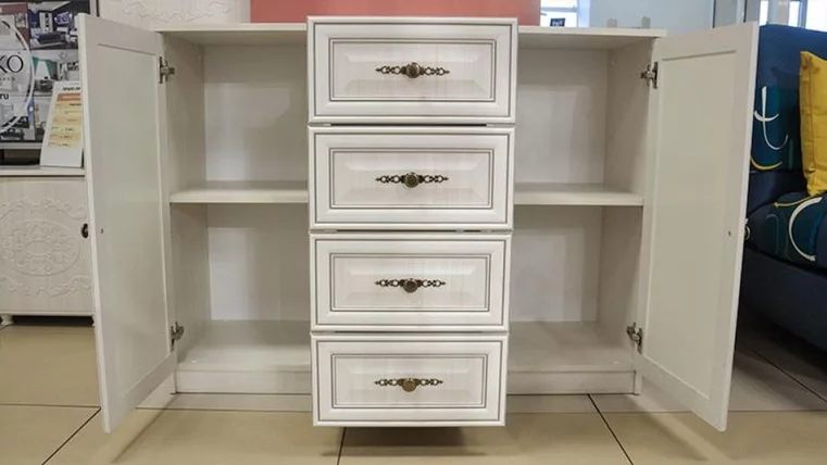 Комод Габриэлла 06.65 Вудлайн кремовый Аруша венге_3