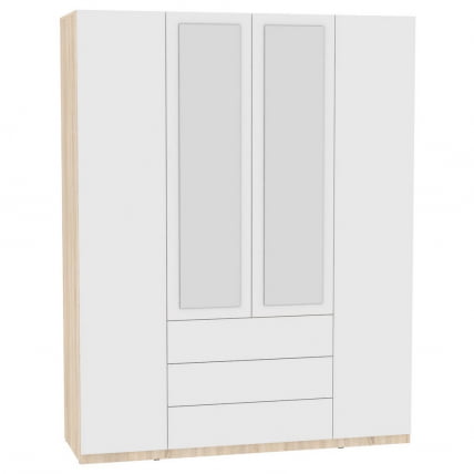 Шкаф распашный Р-230х180х45-3-ПО-М(ДСС-Белый) / R-230х180х45-3-PO-M(ДСС-Белый)_0