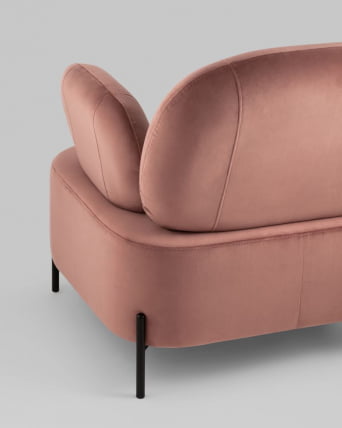 Кресло Кэнди с подлокотниками велюр Пыльно-розовый_2