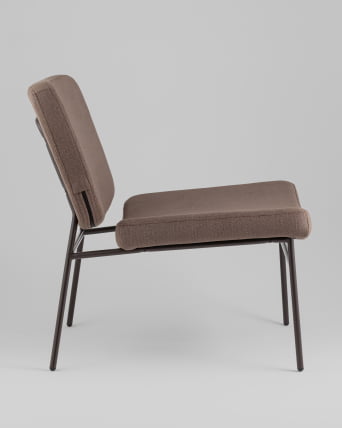 Кресло Эбигейл велюр коричневый, каркас серо-коричневый_3