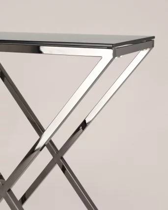 Консоль ИНСИГНИЯ 115кс30 Темный хром стекло смоке / 115x30 smoke_3