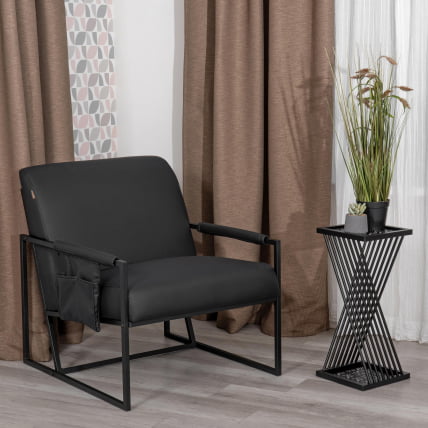 Кресло Чарли ЛУКС/Чарли Люкс экокожа , Шарп Черный, 70х80х82 см / Charli LUX/Чарли Sharp_11