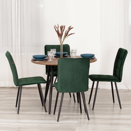 Стул обеденный Бари (2 шт. в упаковке) ЛТ, велюр, Дееп Форест (изумруд), 41х55х89 см / Bari LT, Deep Forest_15