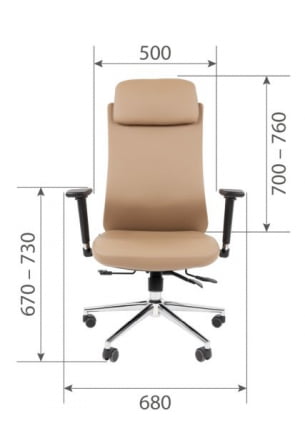 Офисное кресло CХАИРМАН 500 ЛЮКС (ЛУКС) ЭКО экокожа Бежевый / CHAIRMAN (LUX)_23