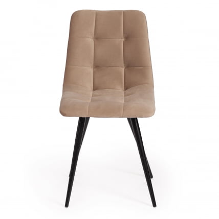 Стул CХИЛЛЙ (мод. 7095-1) ткань/металл, 45кс53х88 см, высота до сиденья 50 см, бежевый баркхат 5/черный / CHILLY (mod. 45x53х88 barkhat_4