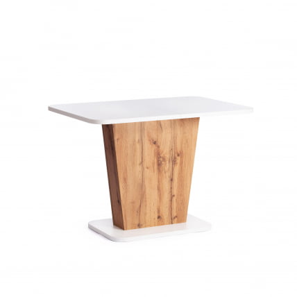 Стол обеденный ГЕНТ ЛДСП, 110-145кс68,6кс75,5 см, Дуб вотан/Белый / GENT 110-145x68,6x75,5_3