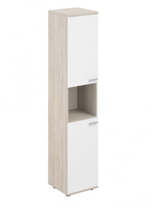 Шкаф высокий с нишей левый Сигма СГ.846.ОЛ.ВХ.ВХ.Л Дуб светлый Белый / Sigma SG.846.OL.WH.WH.L_0