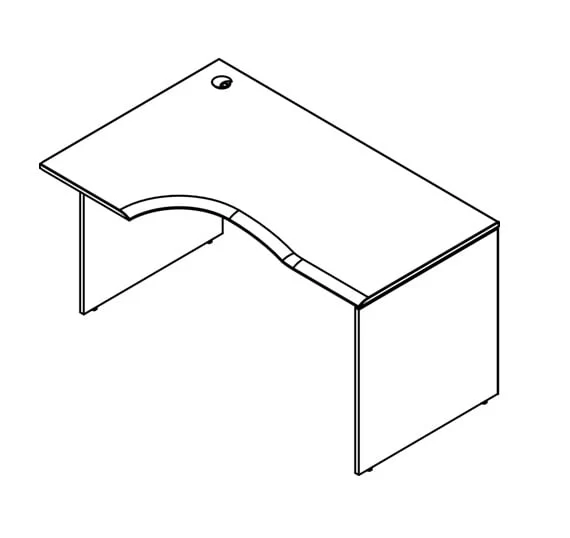 Стол письменный эргономичный левый ВCЕТ 169 Л Дуб сонома / WCET L_1